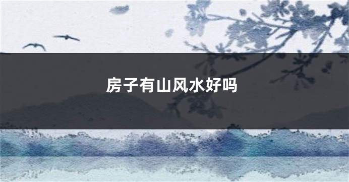 房子有山风水好吗