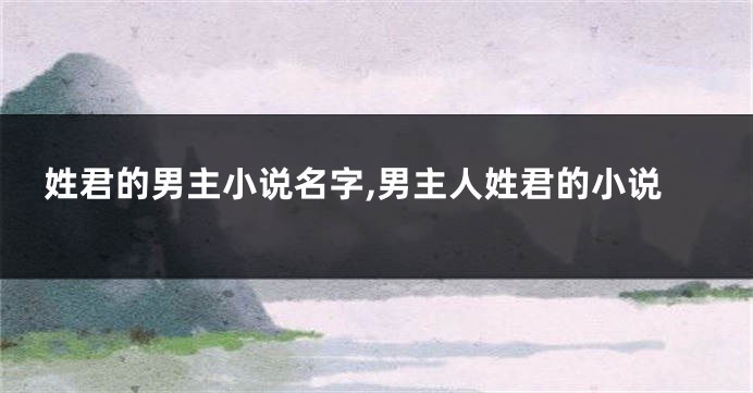 姓君的男主小说名字,男主人姓君的小说