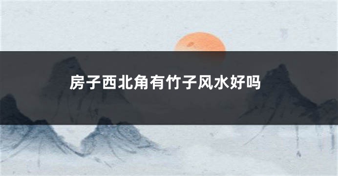 房子西北角有竹子风水好吗