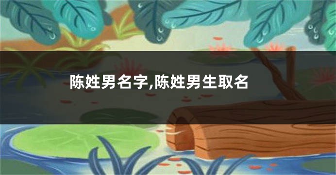 陈姓男名字,陈姓男生取名