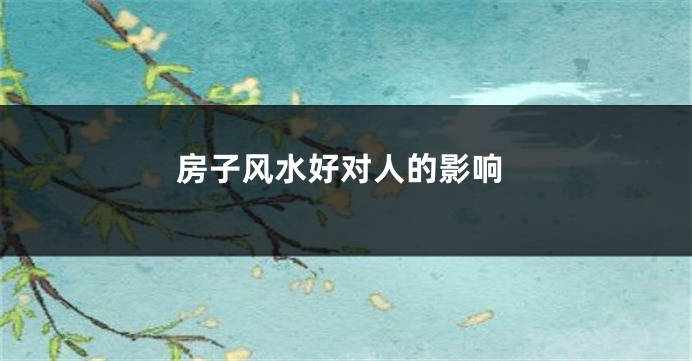 房子风水好对人的影响