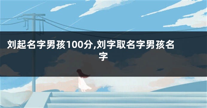 刘起名字男孩100分,刘字取名字男孩名字
