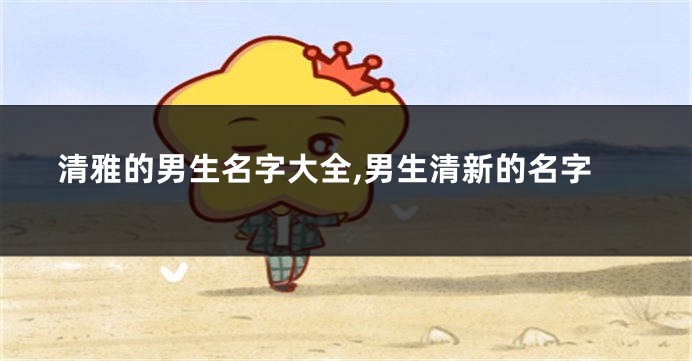 清雅的男生名字大全,男生清新的名字