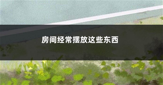 房间经常摆放这些东西
