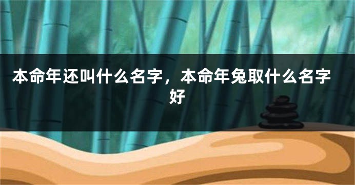 本命年还叫什么名字，本命年兔取什么名字好