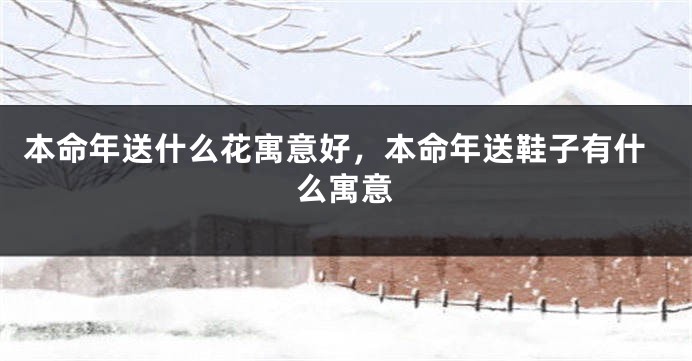 本命年送什么花寓意好，本命年送鞋子有什么寓意