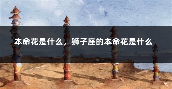 本命花是什么，狮子座的本命花是什么
