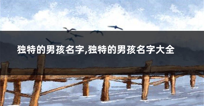 独特的男孩名字,独特的男孩名字大全