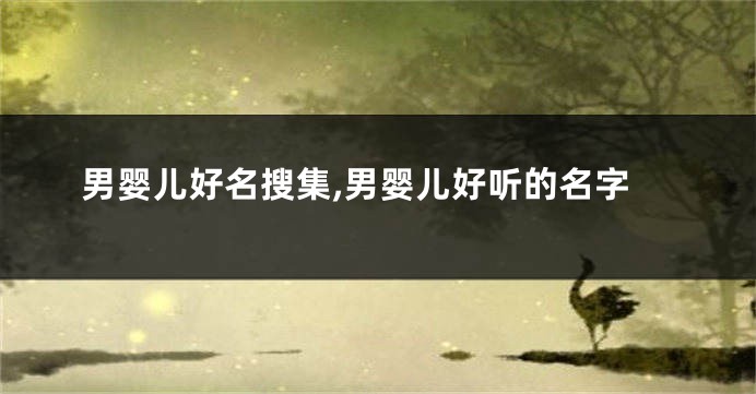 男婴儿好名搜集,男婴儿好听的名字
