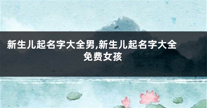 新生儿起名字大全男,新生儿起名字大全 免费女孩