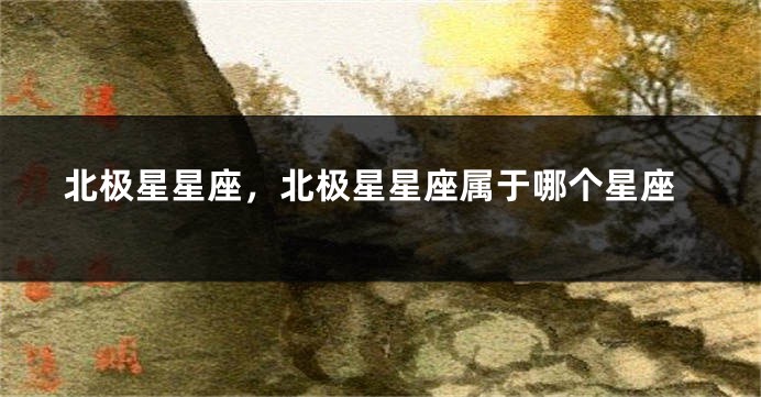 北极星星座，北极星星座属于哪个星座