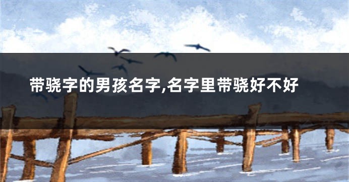 带骁字的男孩名字,名字里带骁好不好