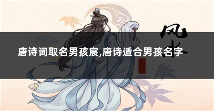 唐诗词取名男孩宸,唐诗适合男孩名字
