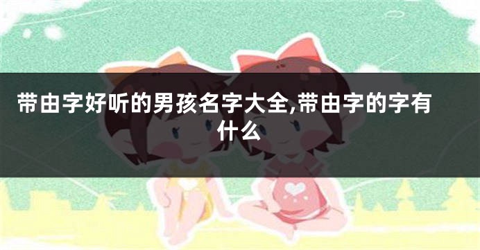带由字好听的男孩名字大全,带由字的字有什么