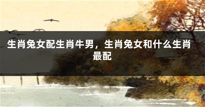 生肖兔女配生肖牛男，生肖兔女和什么生肖最配