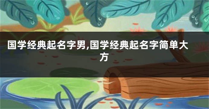 国学经典起名字男,国学经典起名字简单大方