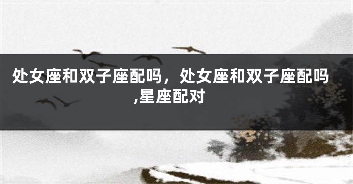 处女座和双子座配吗，处女座和双子座配吗,星座配对