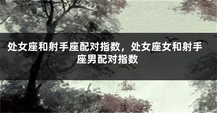 处女座和射手座配对指数，处女座女和射手座男配对指数