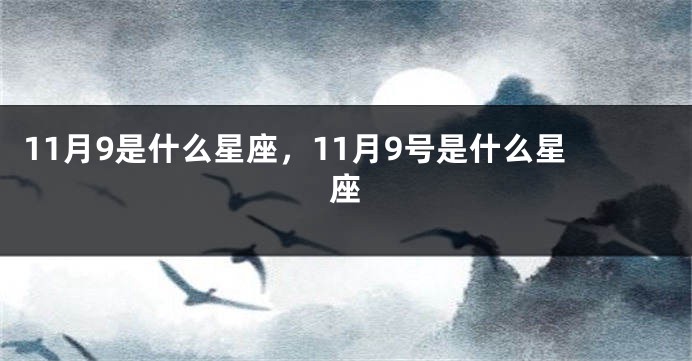 11月9是什么星座，11月9号是什么星座