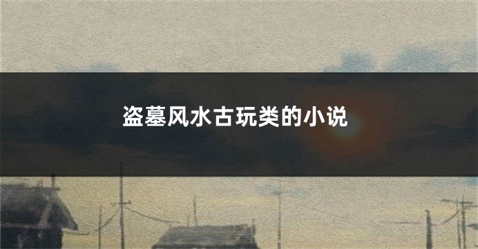 盗墓风水古玩类的小说