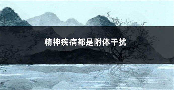精神疾病都是附体干扰