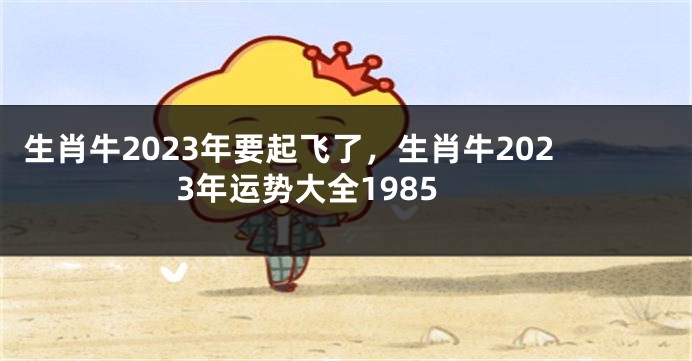 生肖牛2023年要起飞了，生肖牛2023年运势大全1985