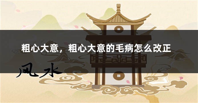 粗心大意，粗心大意的毛病怎么改正