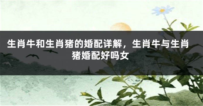 生肖牛和生肖猪的婚配详解，生肖牛与生肖猪婚配好吗女