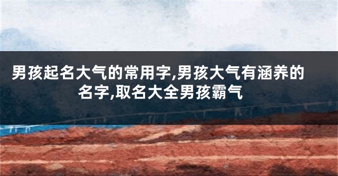 男孩起名大气的常用字,男孩大气有涵养的名字,取名大全男孩霸气