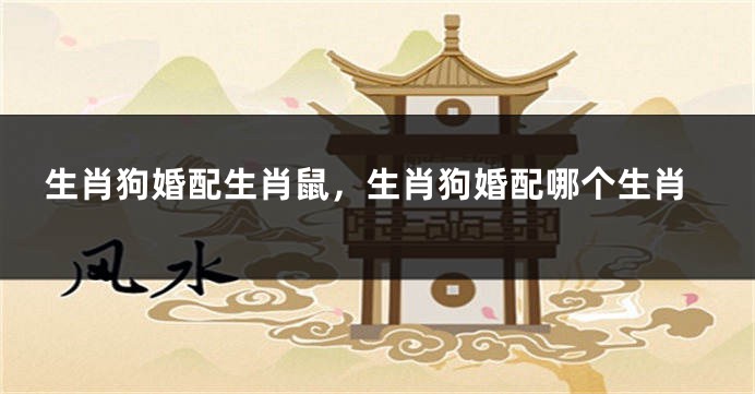 生肖狗婚配生肖鼠，生肖狗婚配哪个生肖