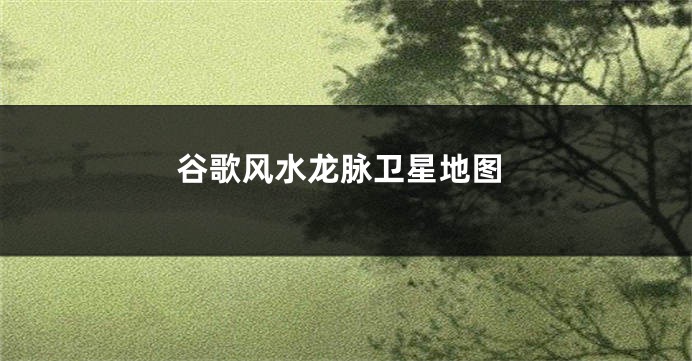 谷歌风水龙脉卫星地图
