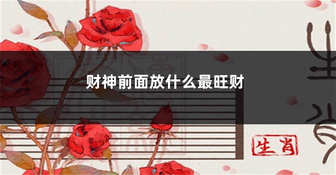 财神前面放什么最旺财
