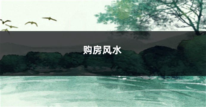 购房风水