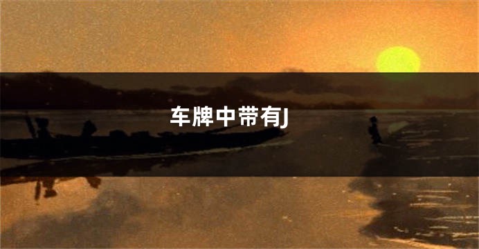 车牌中带有J
