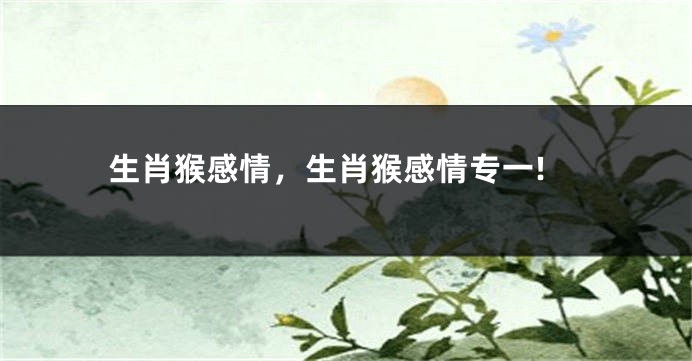 生肖猴感情，生肖猴感情专一!