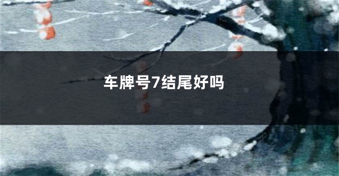 车牌号7结尾好吗