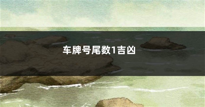 车牌号尾数1吉凶