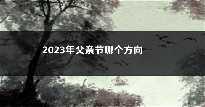 2023年父亲节哪个方向