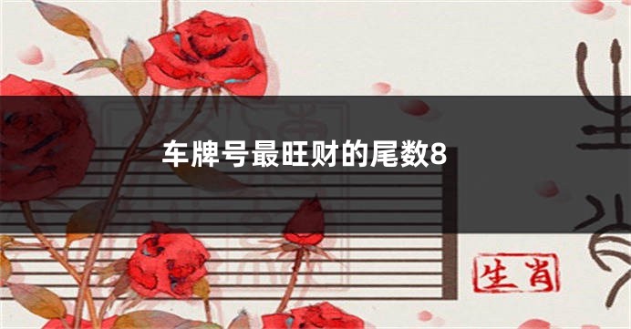 车牌号最旺财的尾数8