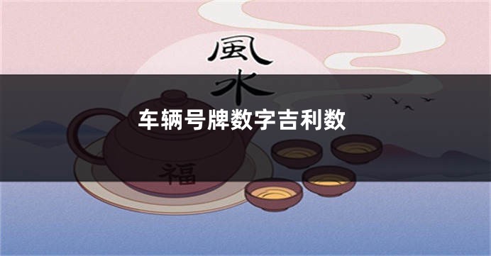 车辆号牌数字吉利数
