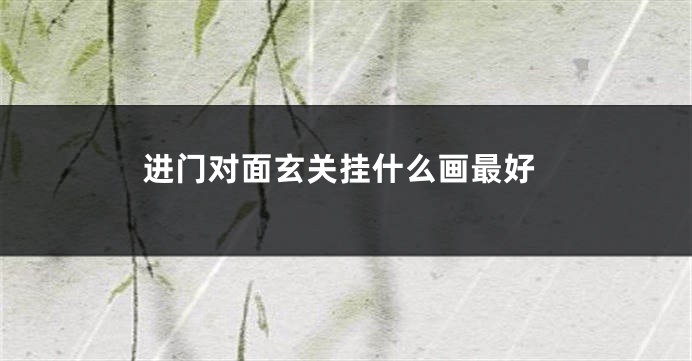 进门对面玄关挂什么画最好