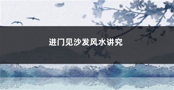 进门见沙发风水讲究