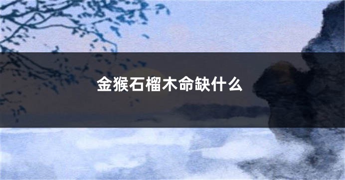金猴石榴木命缺什么