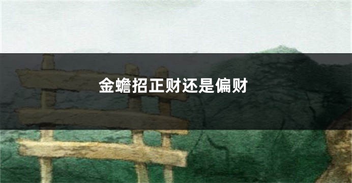 金蟾招正财还是偏财