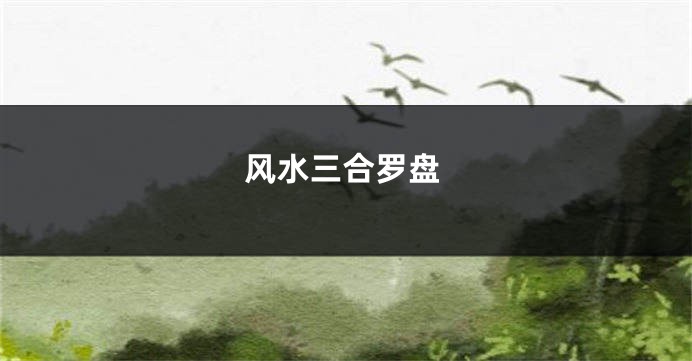 风水三合罗盘