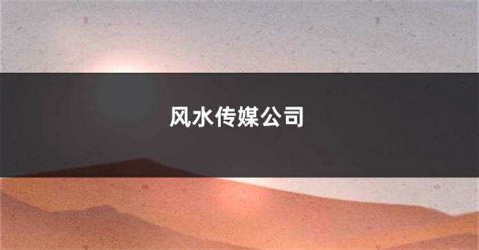 风水传媒公司