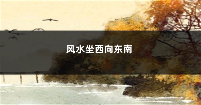 风水坐西向东南