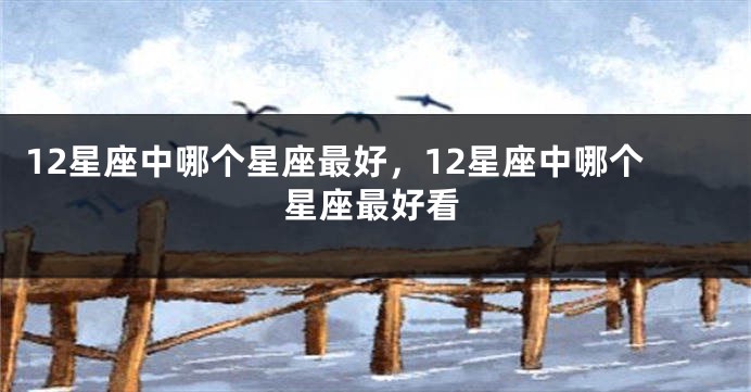 12星座中哪个星座最好,12星座中哪个星座最好看