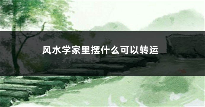 风水学家里摆什么可以转运