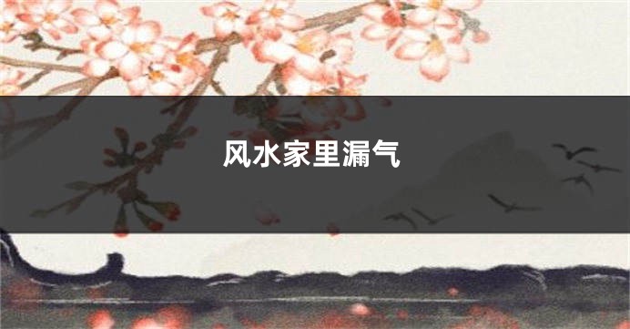 风水家里漏气